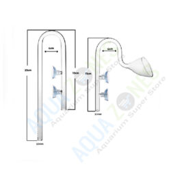 Glass Lily Pipe In and Out Set 13mm