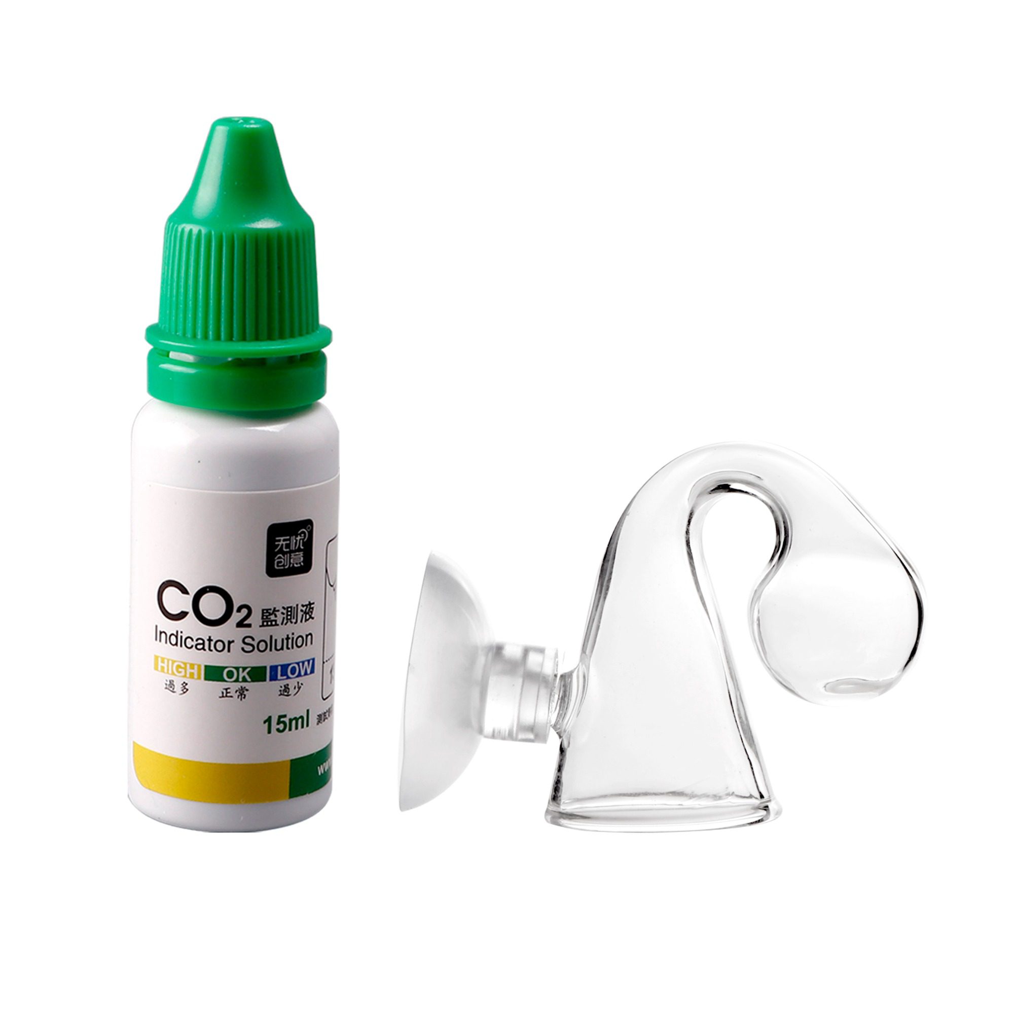 Drop Checker COmob Co2 Drop Checker Glass + Solution (combo Pack)