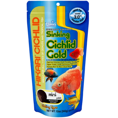Hikari Cichlid Gold Sinking Medium 342gm Hikari Cichlid Gold Sinking Medium 342gm