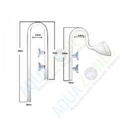 Glass Lily Pipe In and Out Set 19mm