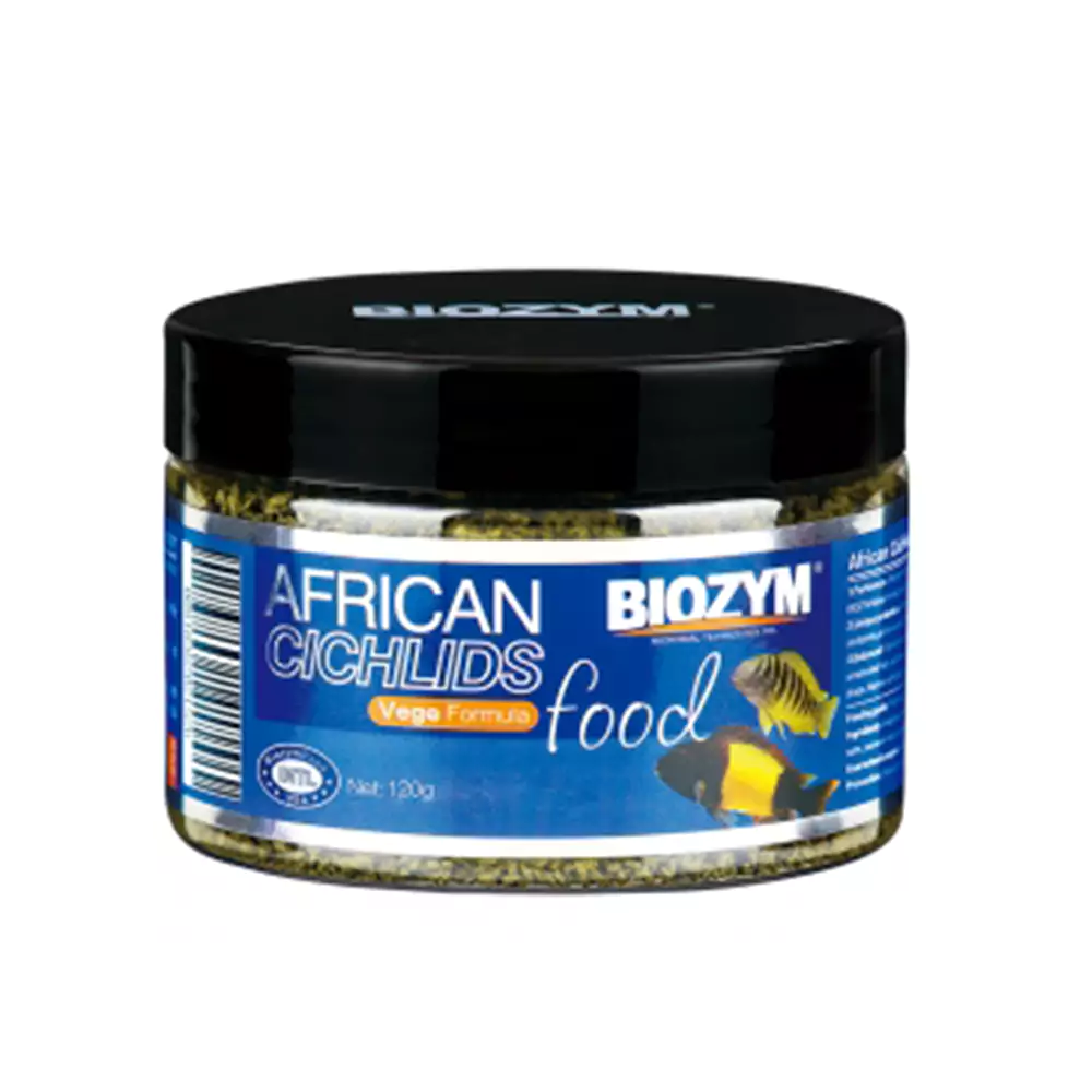 Biozym African Cichlid Food Vegetable Formula 120g_659173ca917cd.webp Biozym African Cichlid Food Vegetable Formula 120gm