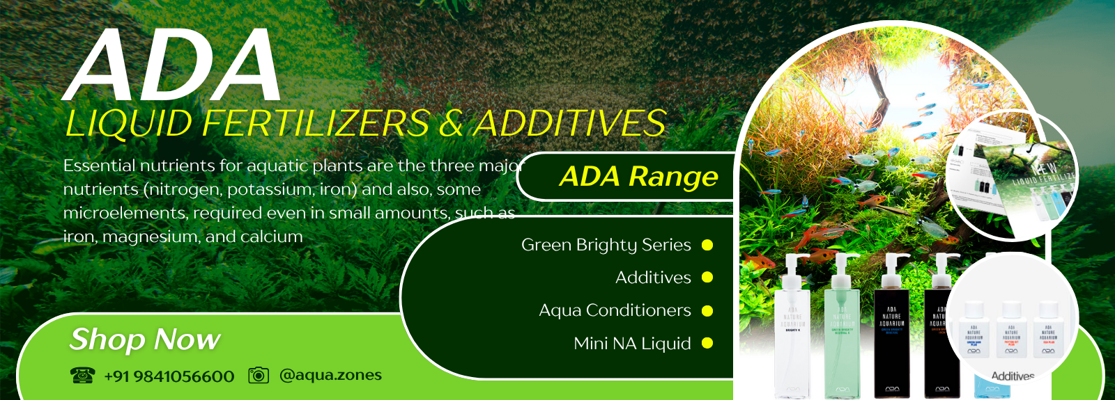 ADA LIQUID FERTILIZERS & ADDITIVES LINEUP