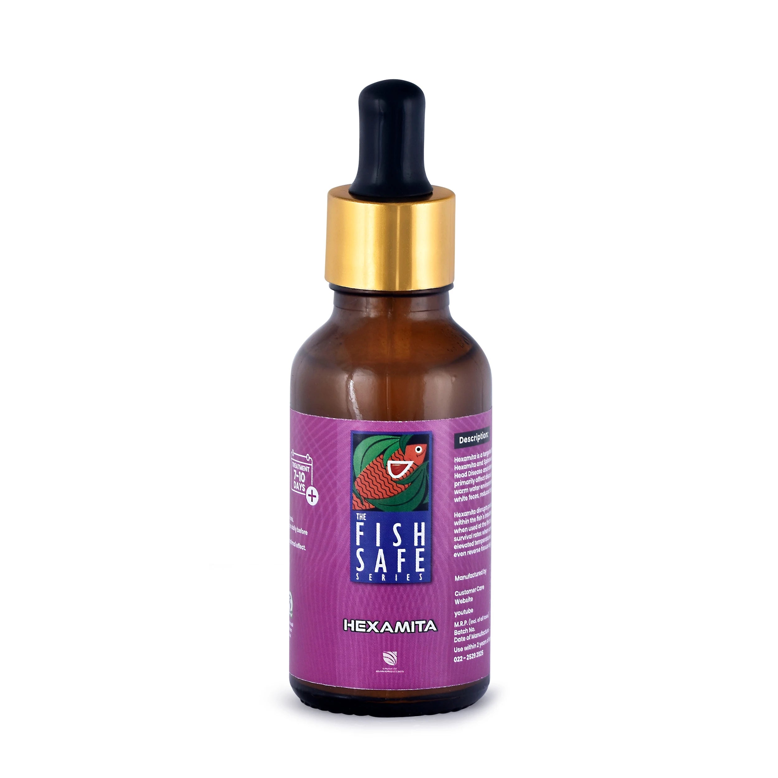 The Fish Safe Hexamita | Advanced Internal Parasite Treatment | For Cichlids & Tropical Fish | 60ml
