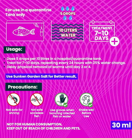 Anchor Worm Treatment | External Parasite Killer + Healing Support | 60ml