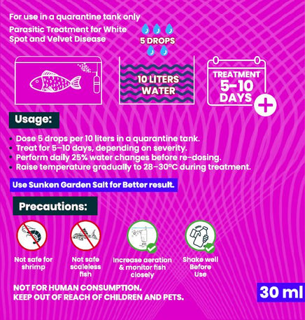 ICH / Velvet Cure | White Spot + Velvet Disease Remedy | 60ml